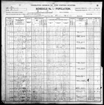 1900-IL Census, District 91, Wabash Precinct, Wabash Co, IL