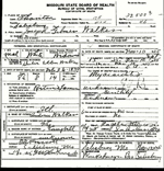 1925-MO Death Certificate - Joseph Gilmer Walker