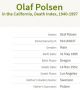 Olaf Polsen, Jr. - Death Information