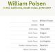 William Polsen, Sr. - Death Information