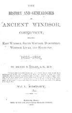 The History and Genealogies of Ancient Windsor, Connecticut