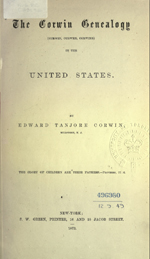 Corwin, Capt George- Corwin Genealogy (PDF 47MB)