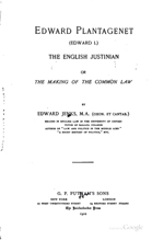 Edward I 'Longshanks' Plantagenet, The English Justinian (PDF)